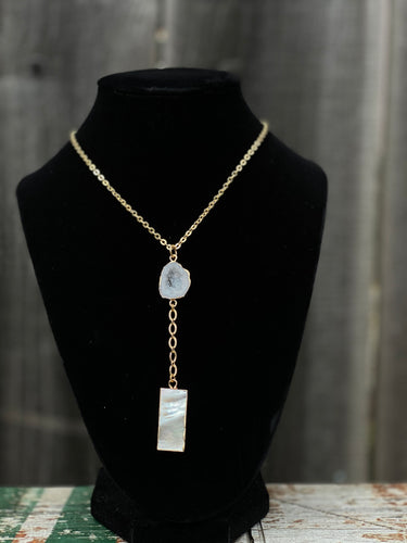 Druzy Mother of Pearl Necklace